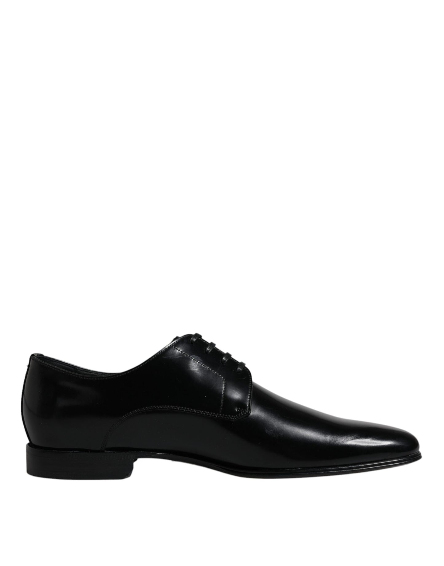 Zapatos Derby formales de cuero negro con cordones para hombre