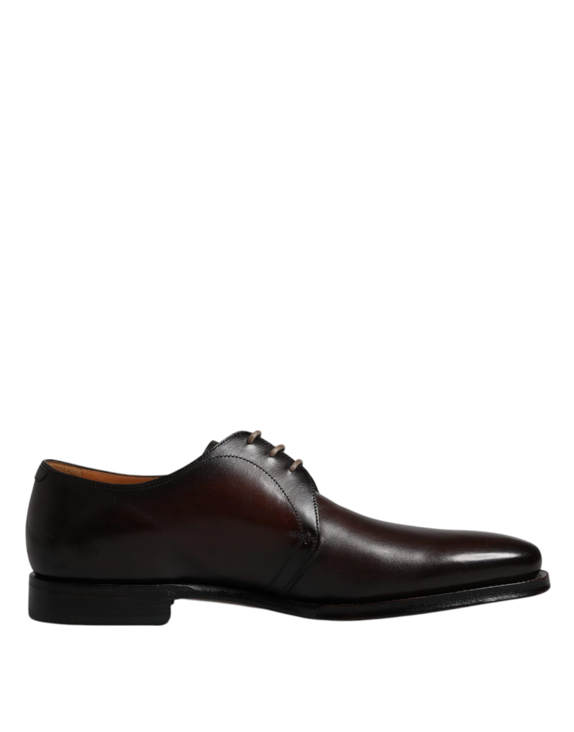 Zapatos Derby formales de cuero negro con cordones para hombre