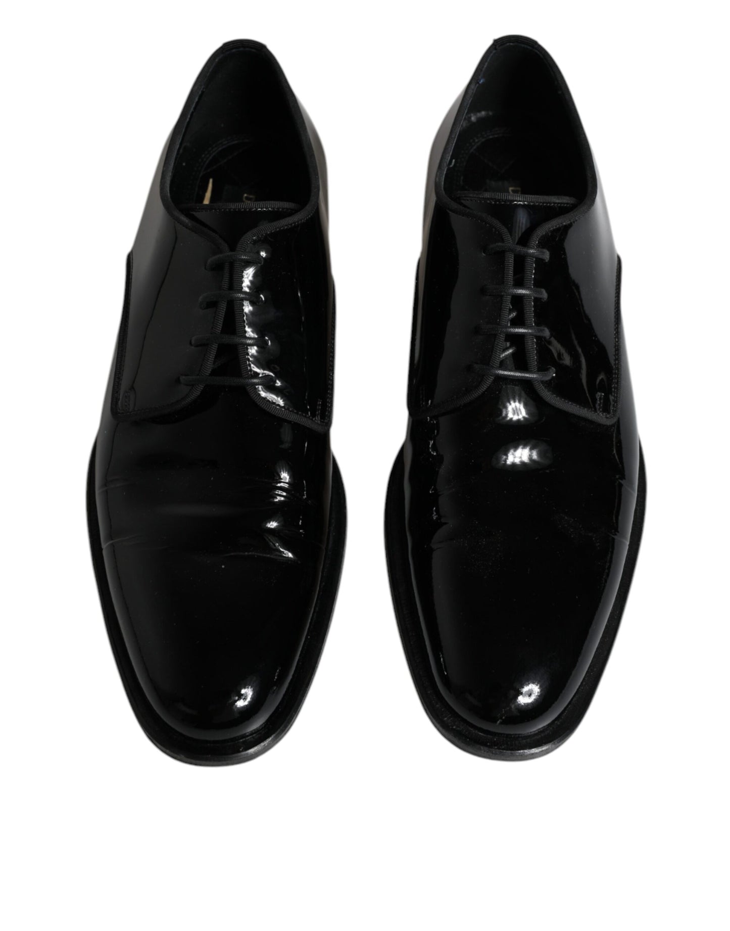 Zapatos Derby formales de cuero negro con cordones para hombre