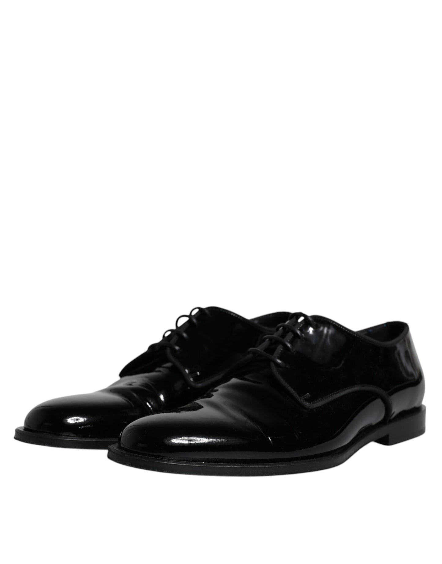 Zapatos Derby formales de cuero negro con cordones para hombre