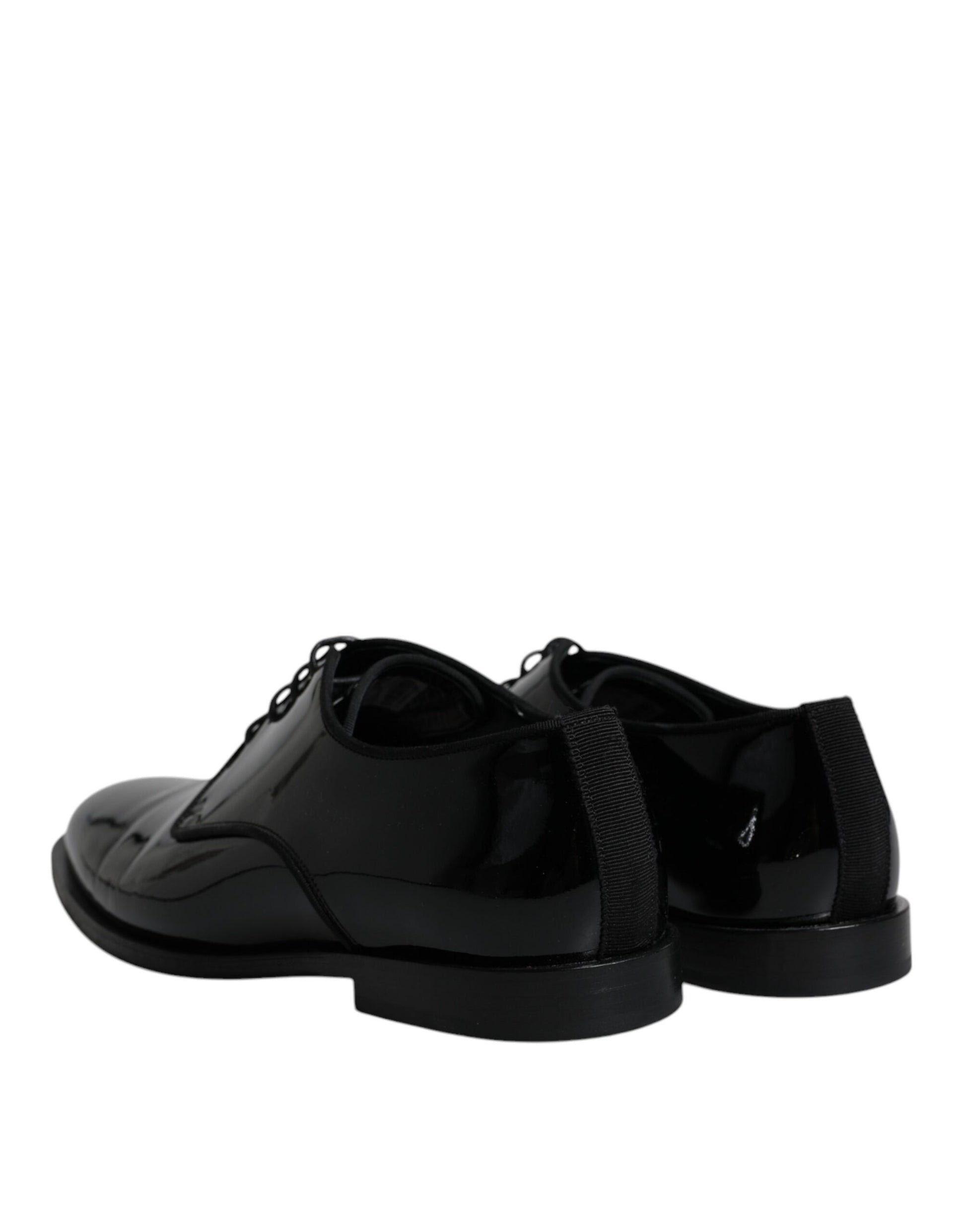 Zapatos Derby formales de cuero negro con cordones para hombre