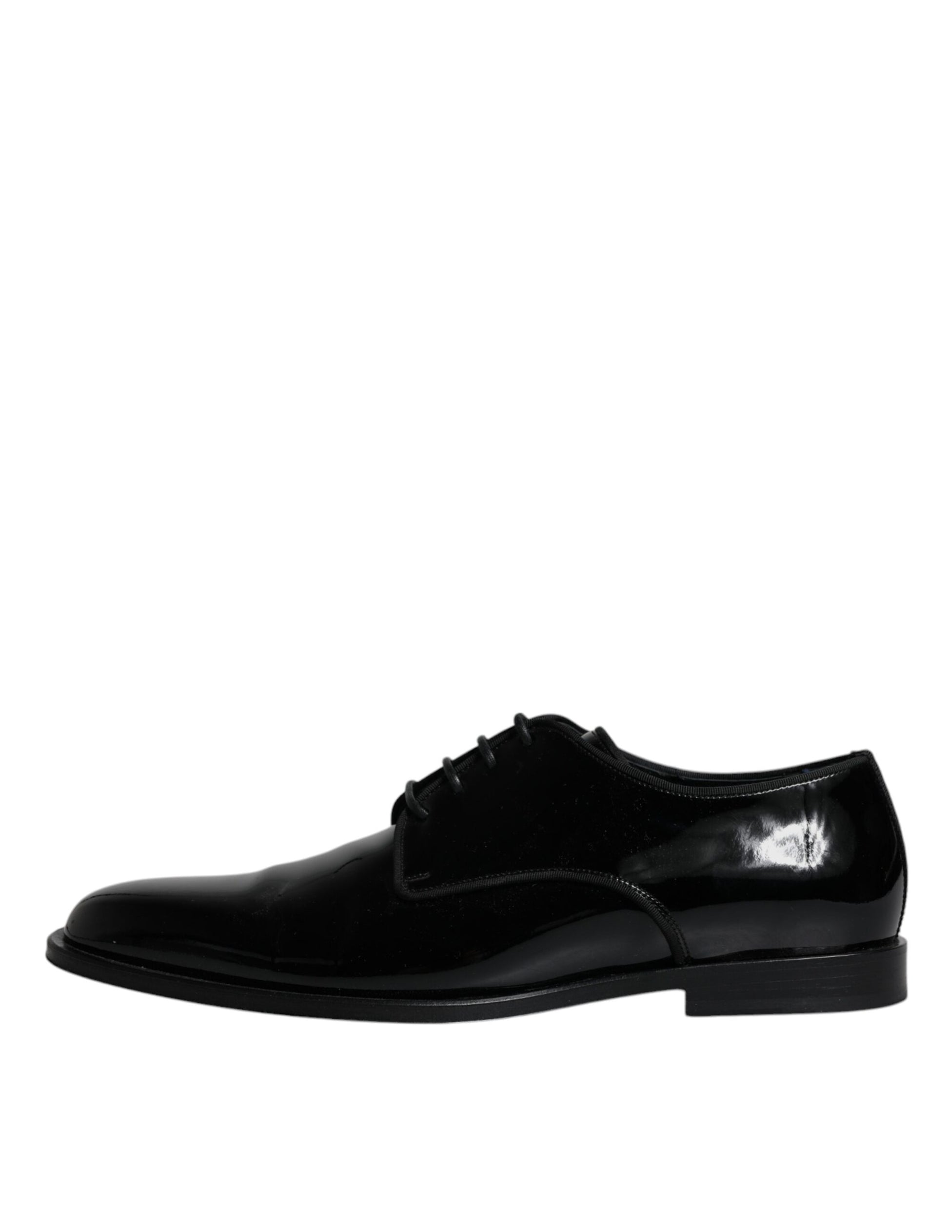 Zapatos Derby formales de cuero negro con cordones para hombre