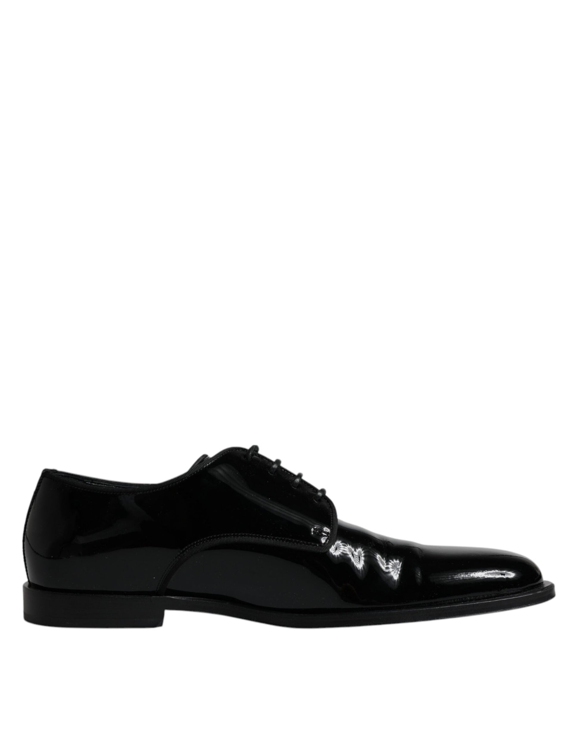 Zapatos Derby formales de cuero negro con cordones para hombre