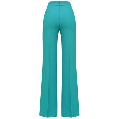 Green Polyester Jeans & Pant