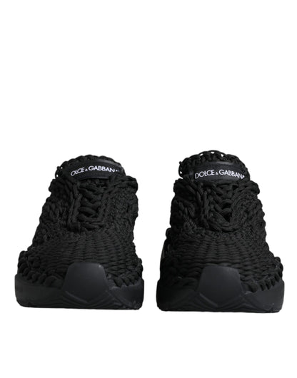 Black Knitted Daymaster Sneakers Shoes