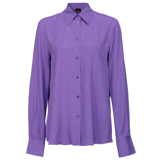 Camisa de acetato morada