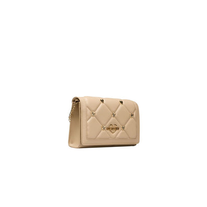 Bolso bandolera de mujer de polietileno beige