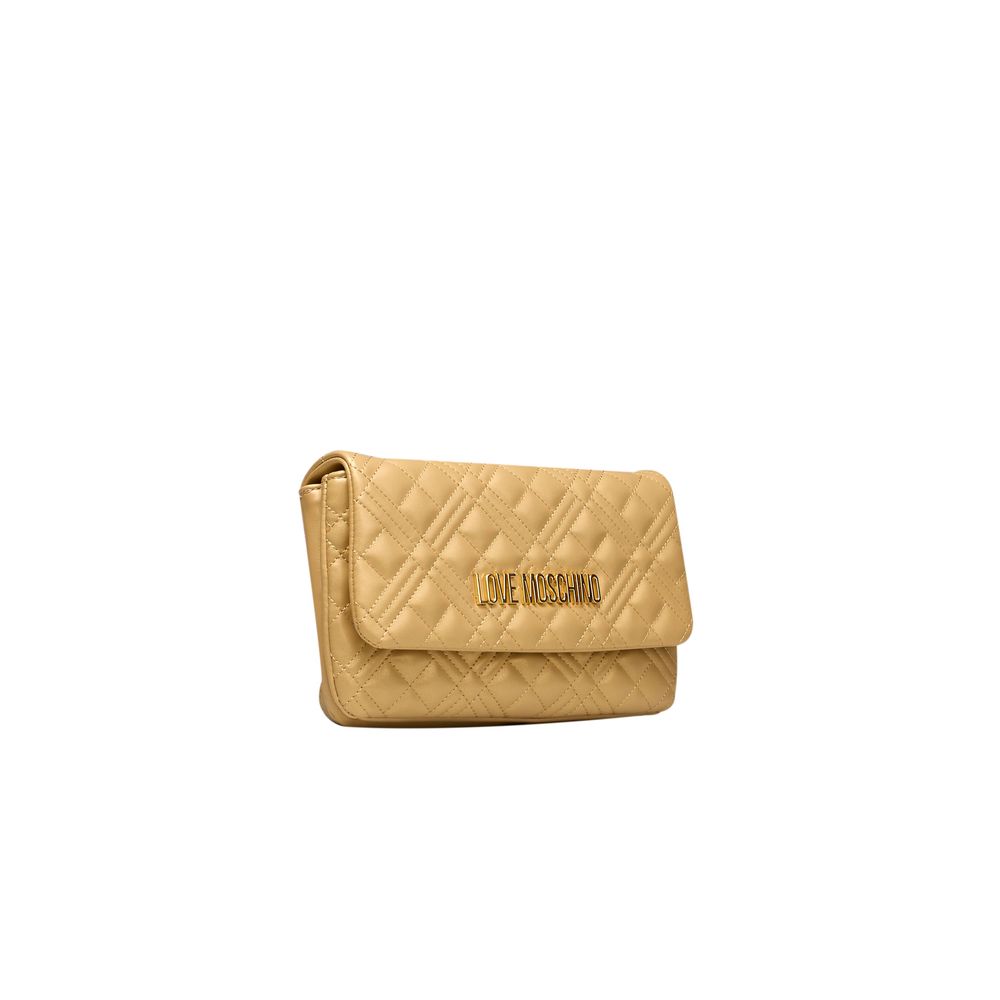 Bolso bandolera de mujer de polietileno dorado