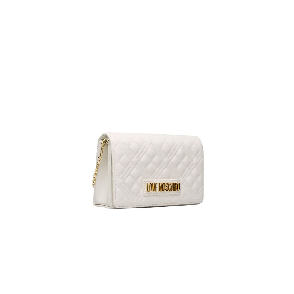 Bolso bandolera de mujer de polietileno blanco