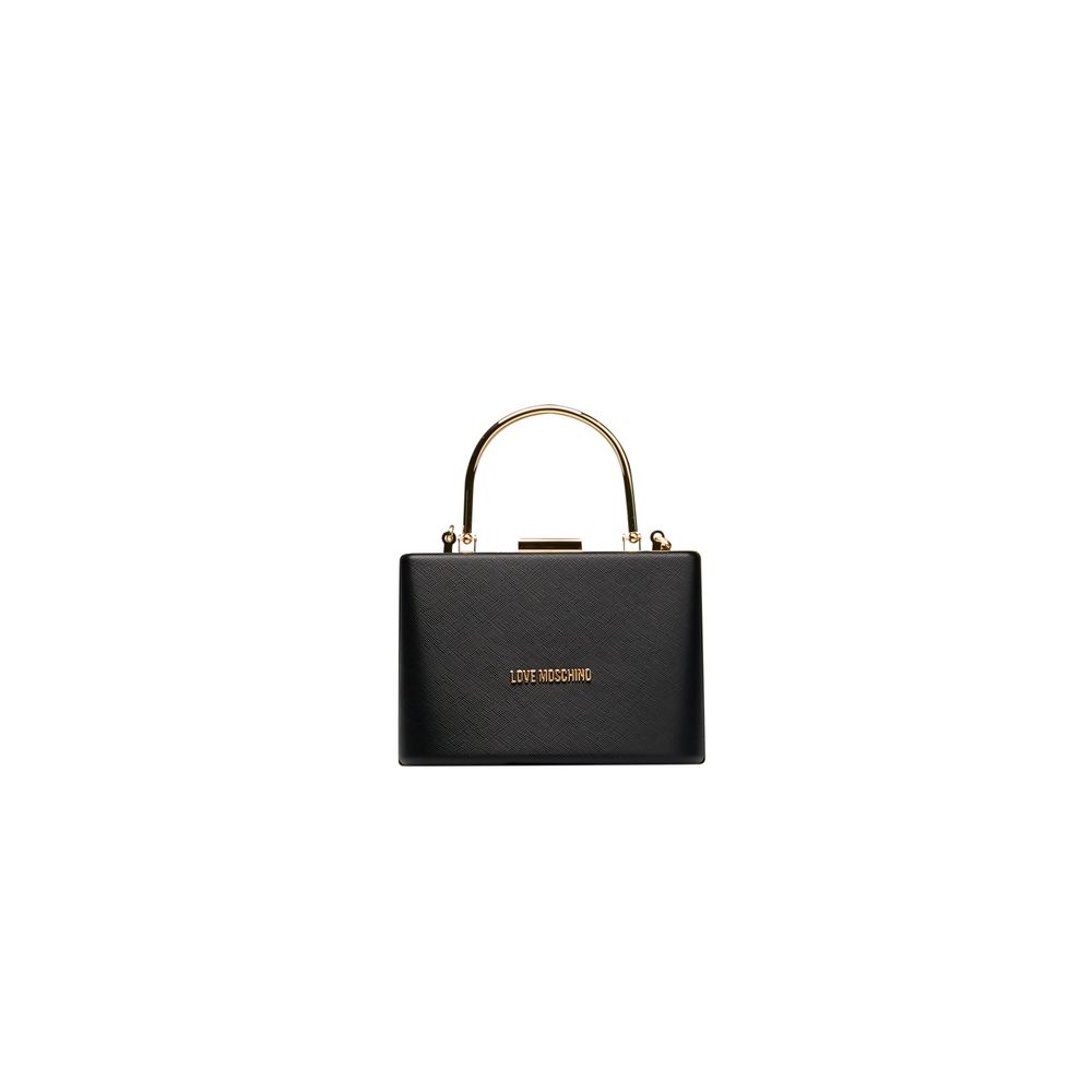 Bolso de mano de mujer de polietileno negro