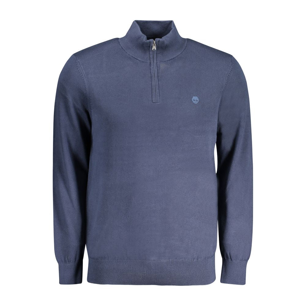 Blue Cotton Men Sweater