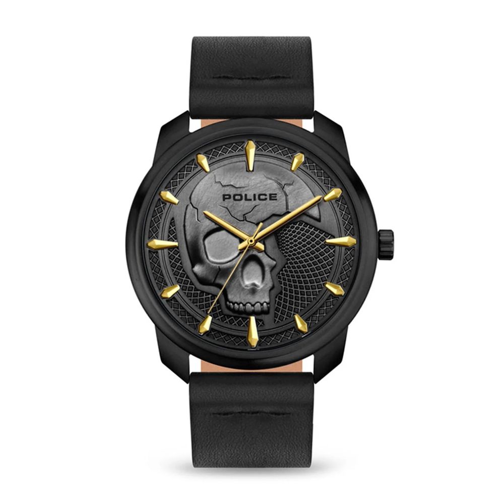 Reloj de cuero negro