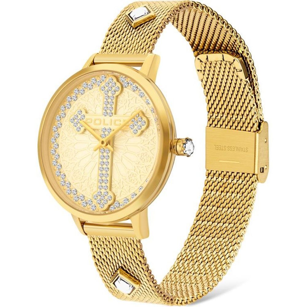 Reloj de acero inoxidable dorado