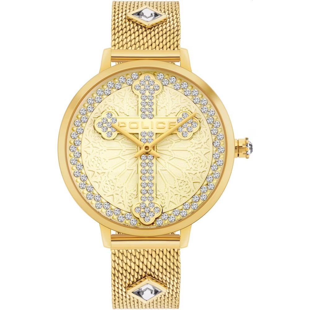 Reloj de acero inoxidable dorado