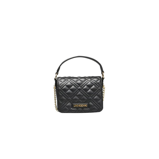 Bolso de mano de mujer de polietileno negro