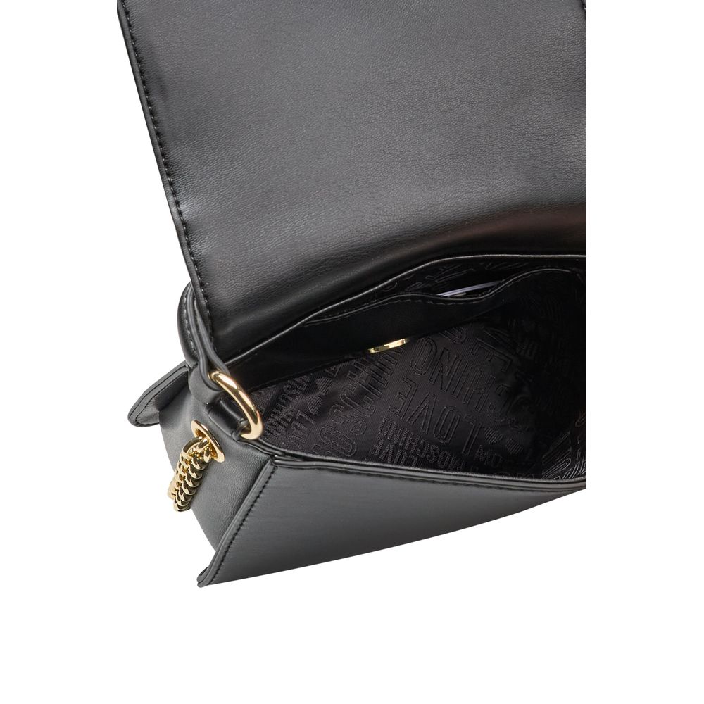 Bolso de mano de mujer de polietileno negro