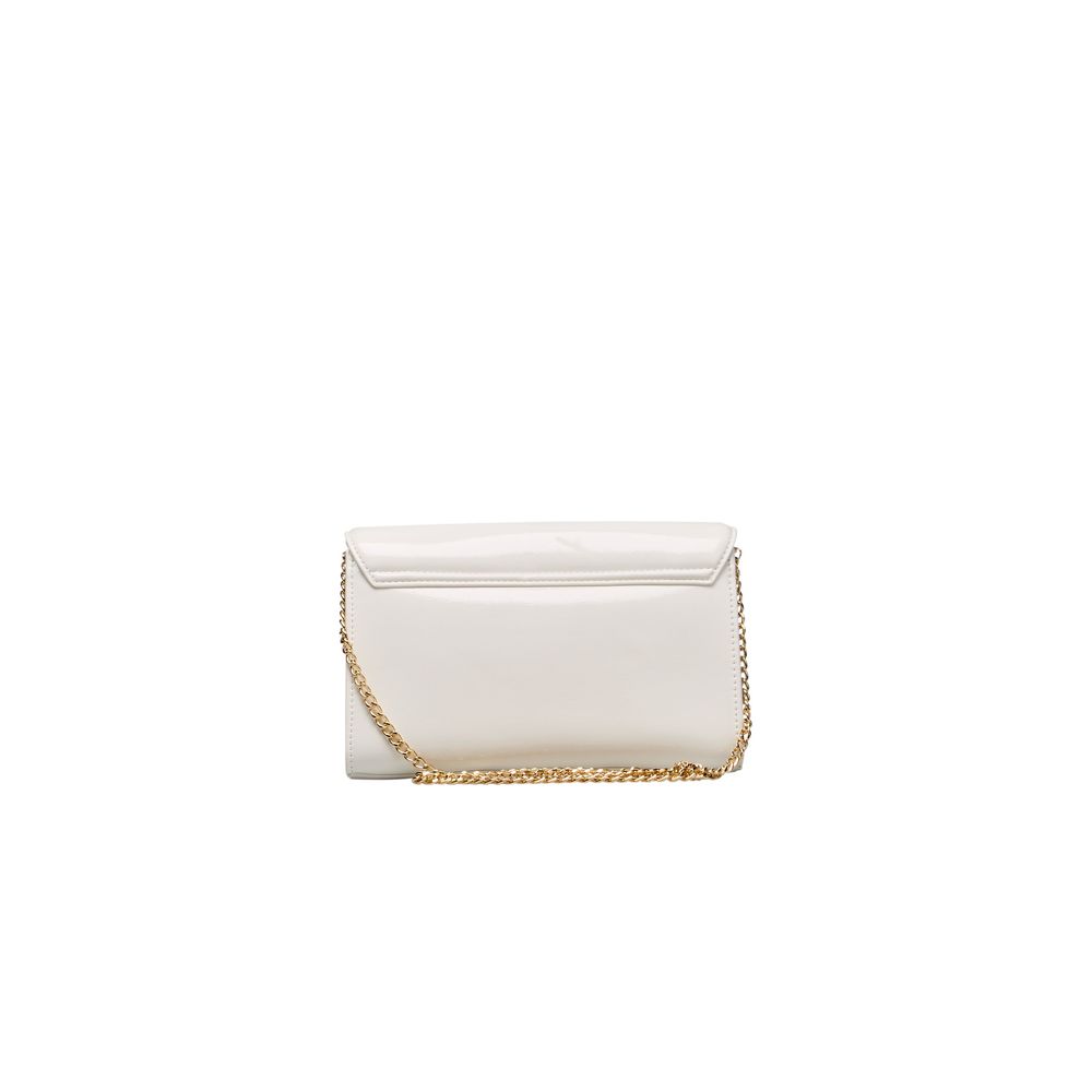 White Polyethylene Women Crossbody Bag