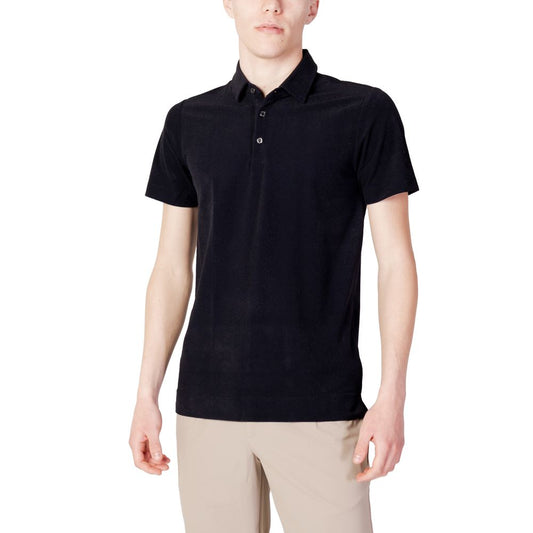 Polo de poliéster negro