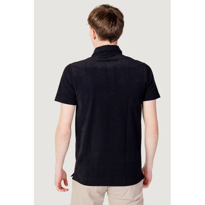 Black Polyester Polo Shirt