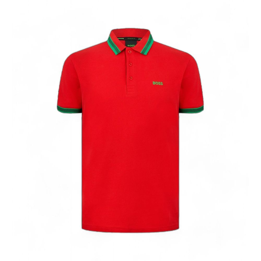 Polo rojo de algodón