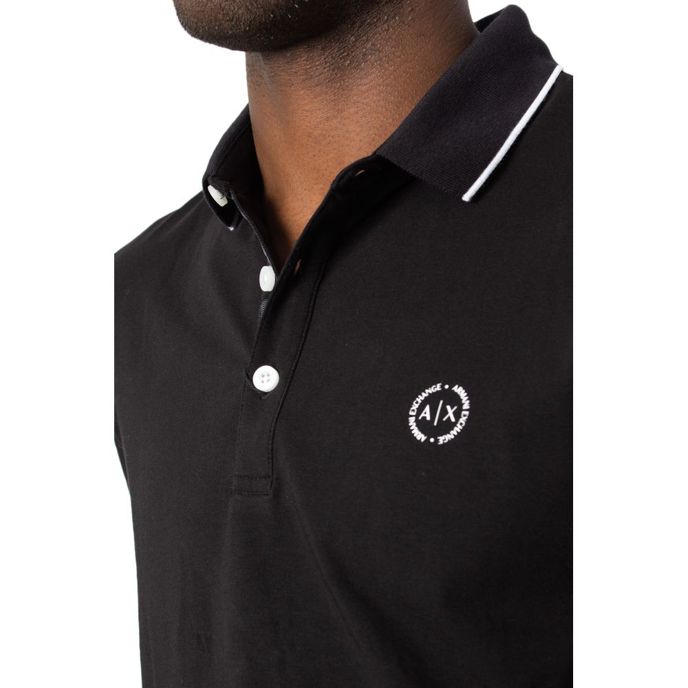 Polo de algodón negro