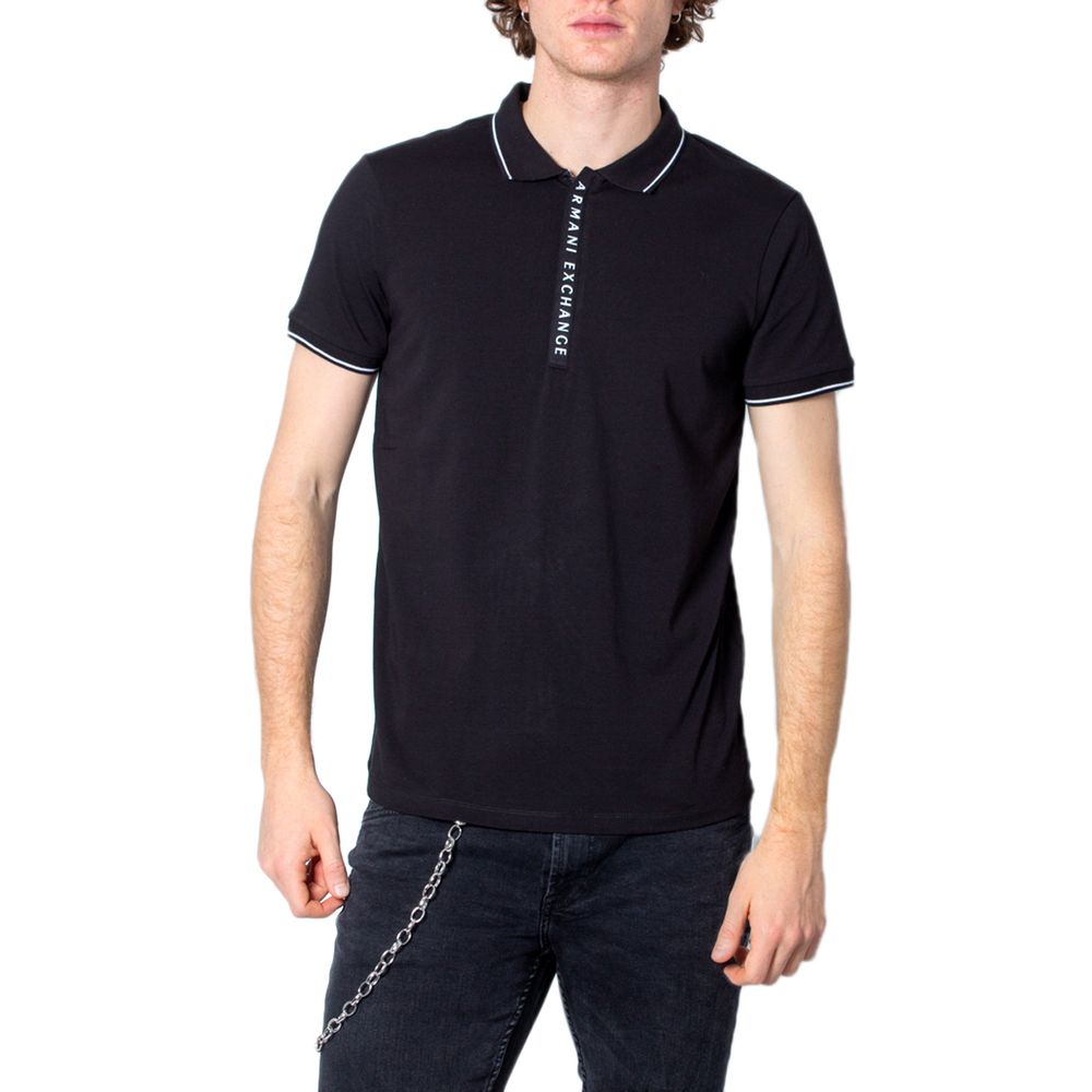 Polo de algodón negro