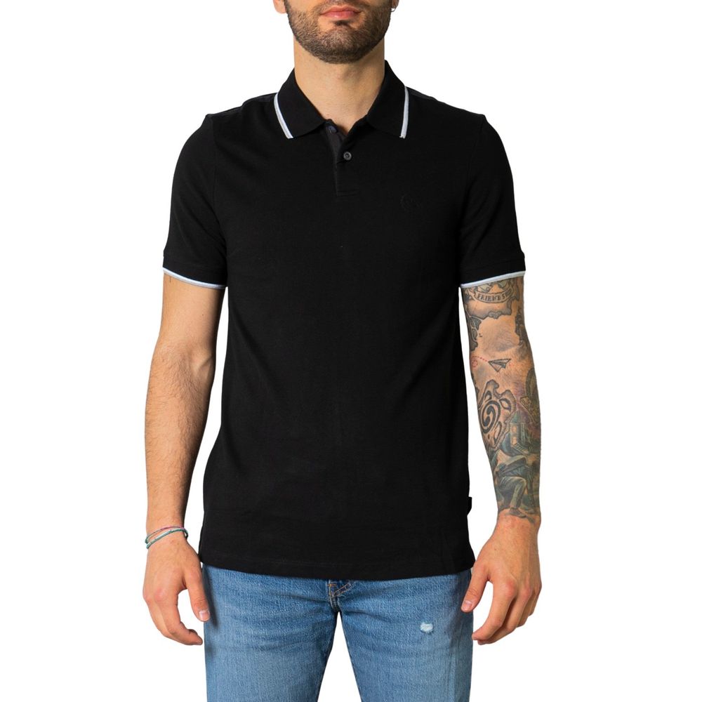 Polo de algodón negro