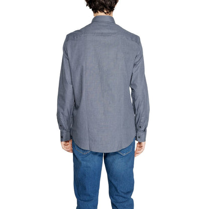 Camisa azul de algodón