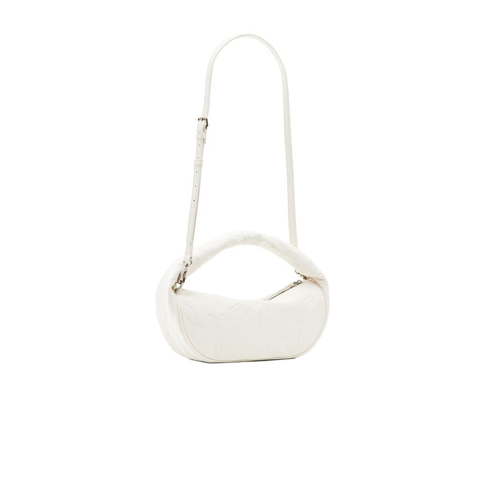 Bolso de mano de yute color crema