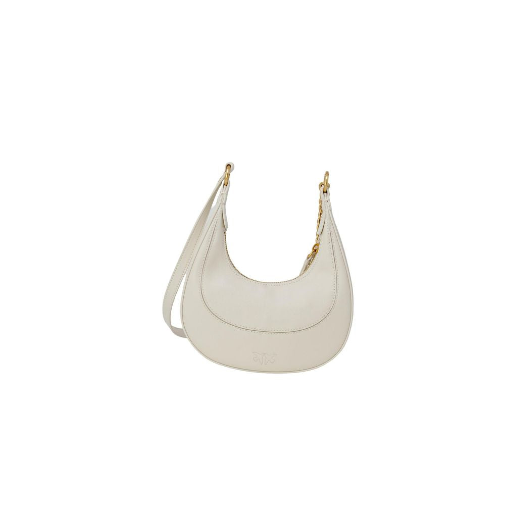 Bolso de mano de piel blanca