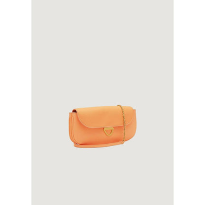 Bolso de mano de piel color naranja