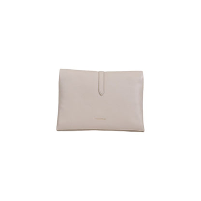 Bolso de mano de piel blanca