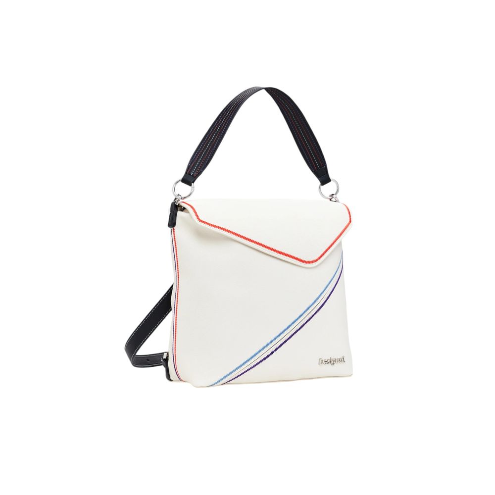 Mochila de polietileno color crema