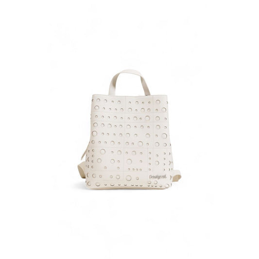 Mochila de polietileno beige