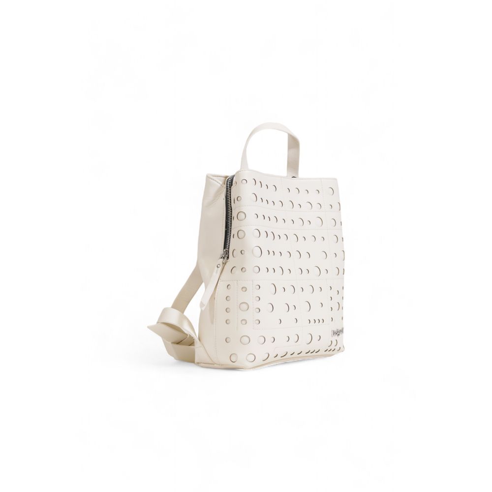 Beige Polyethylene Backpack