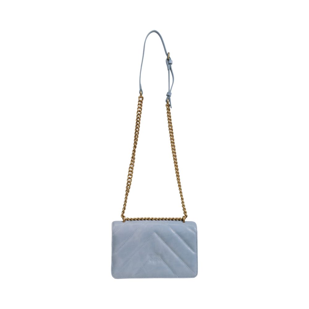 Bolso de mano de piel azul