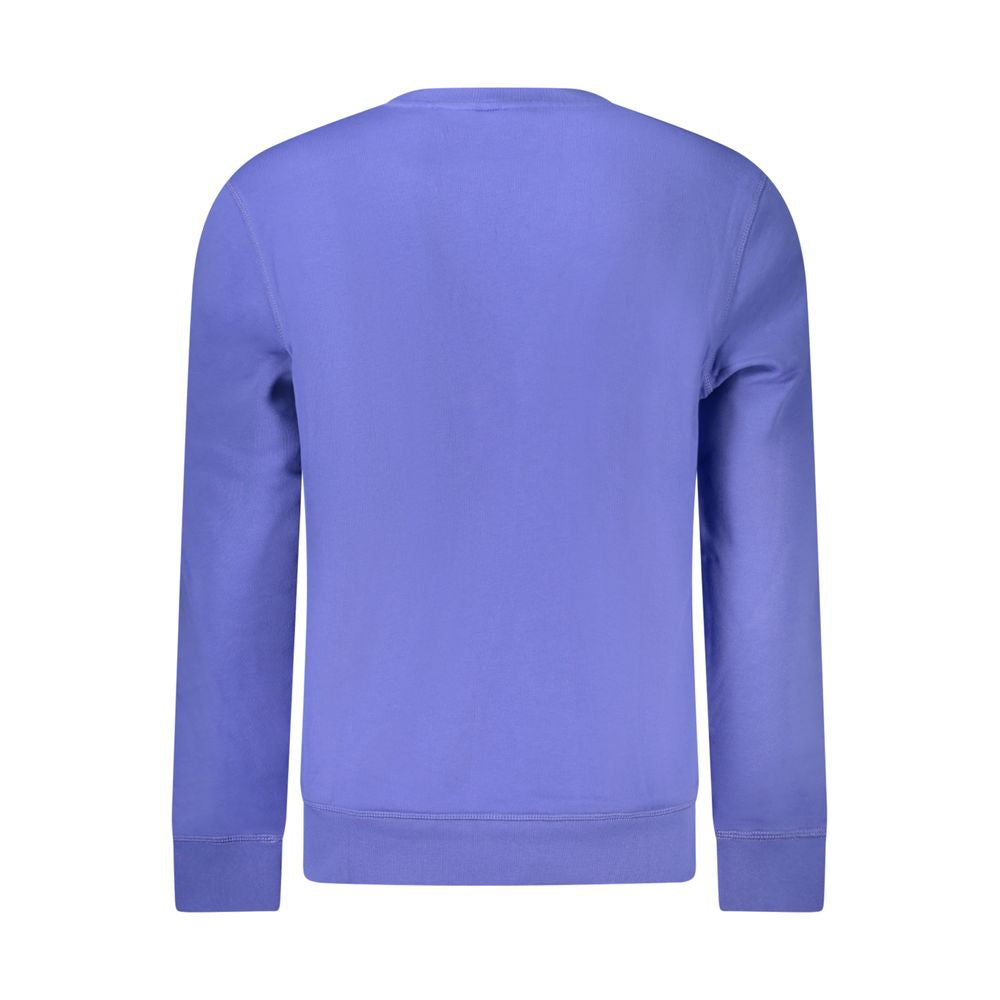 Blue Cotton Men Sweater