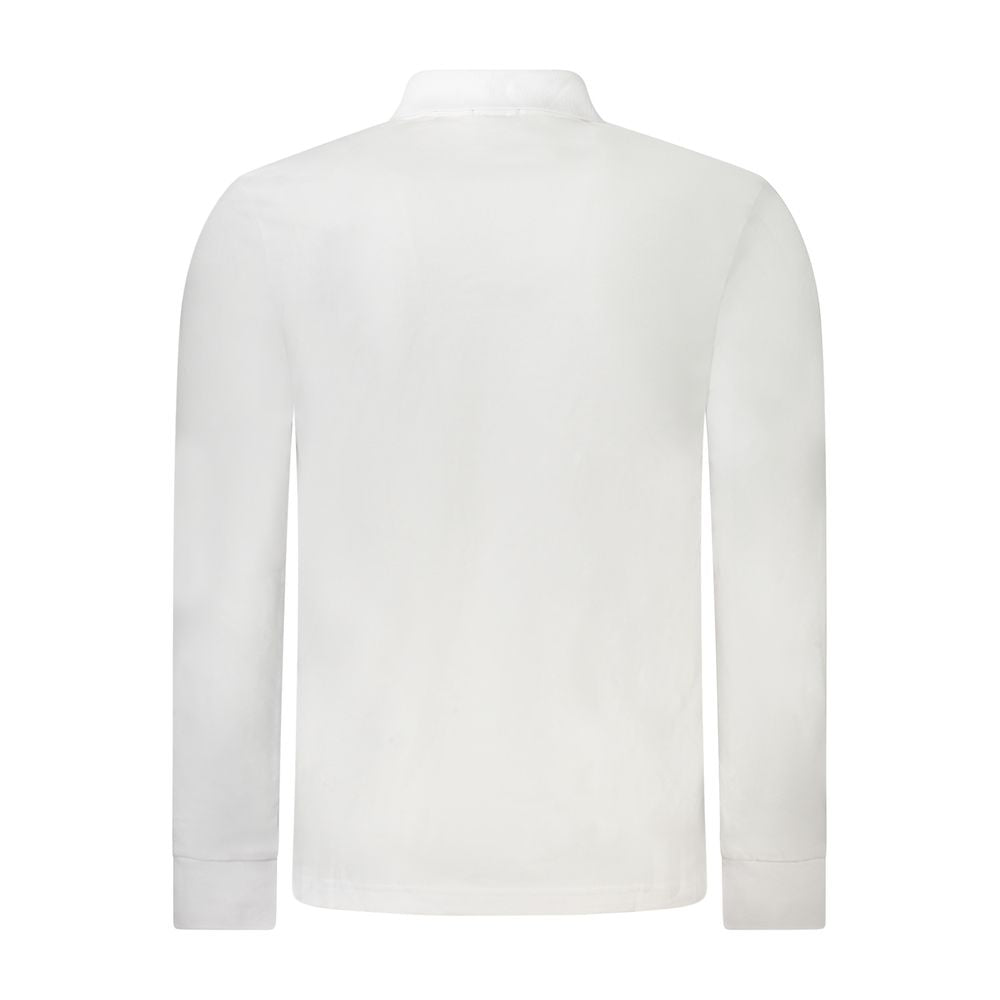 White Cotton Men Polo Shirt