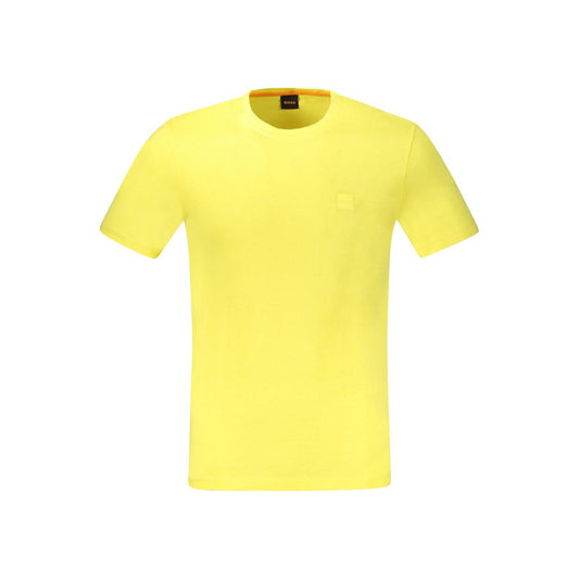 Camiseta amarilla de algodón para hombre