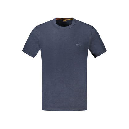 Blue Cotton Men T-Shirt