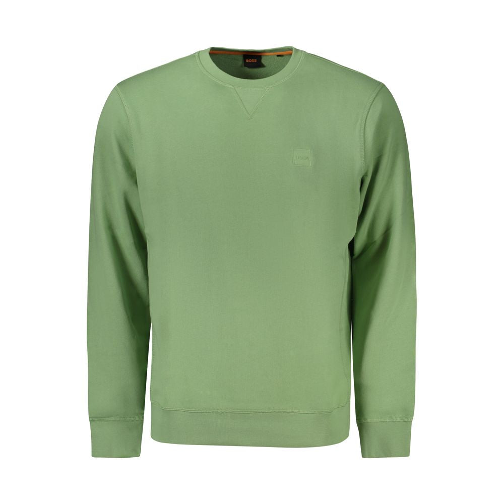 Green Cotton Men Sweater