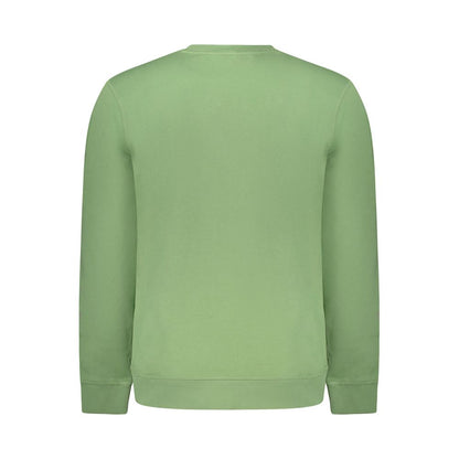 Green Cotton Men Sweater