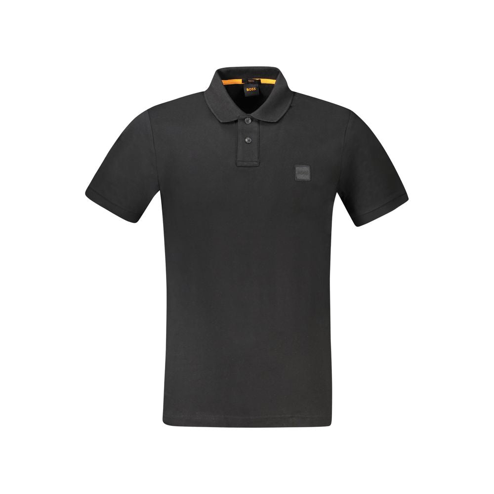 Polo de algodón negro
