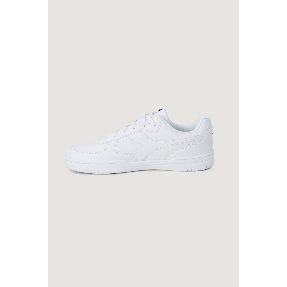 White Synthetic Leather Sneaker