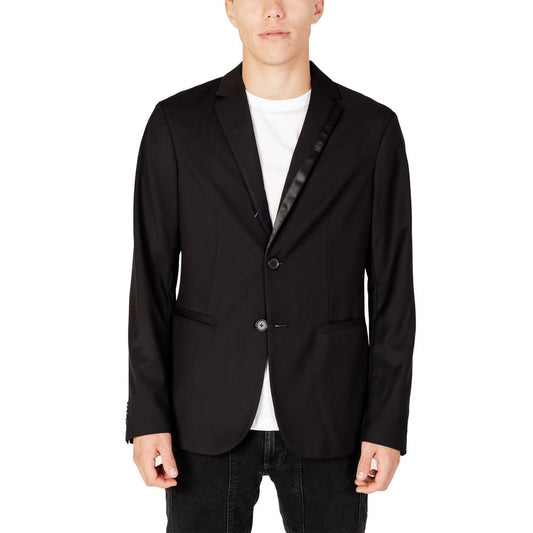 Blazer negro de poliéster