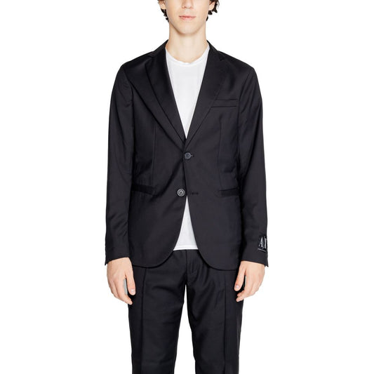 Blazer negro de poliéster