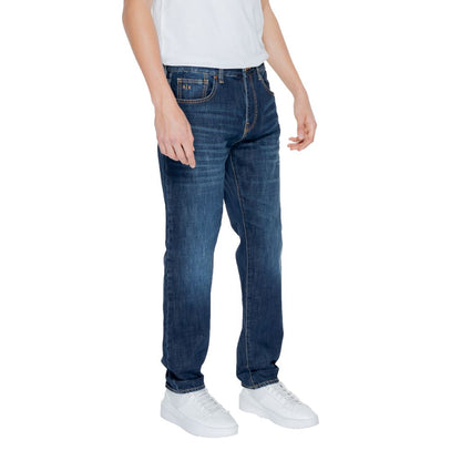 Pantalones y jeans de algodón azul