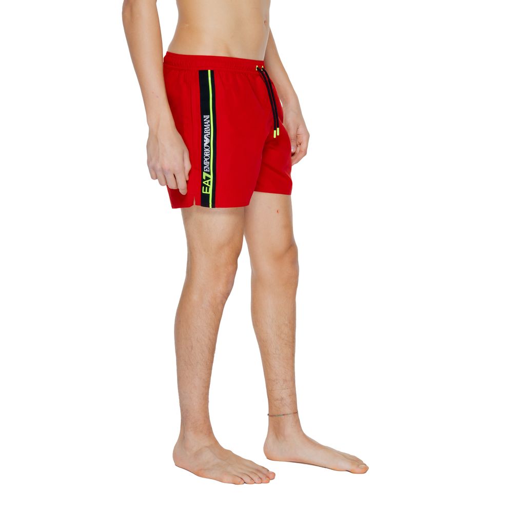 Red Polyester Swimwear