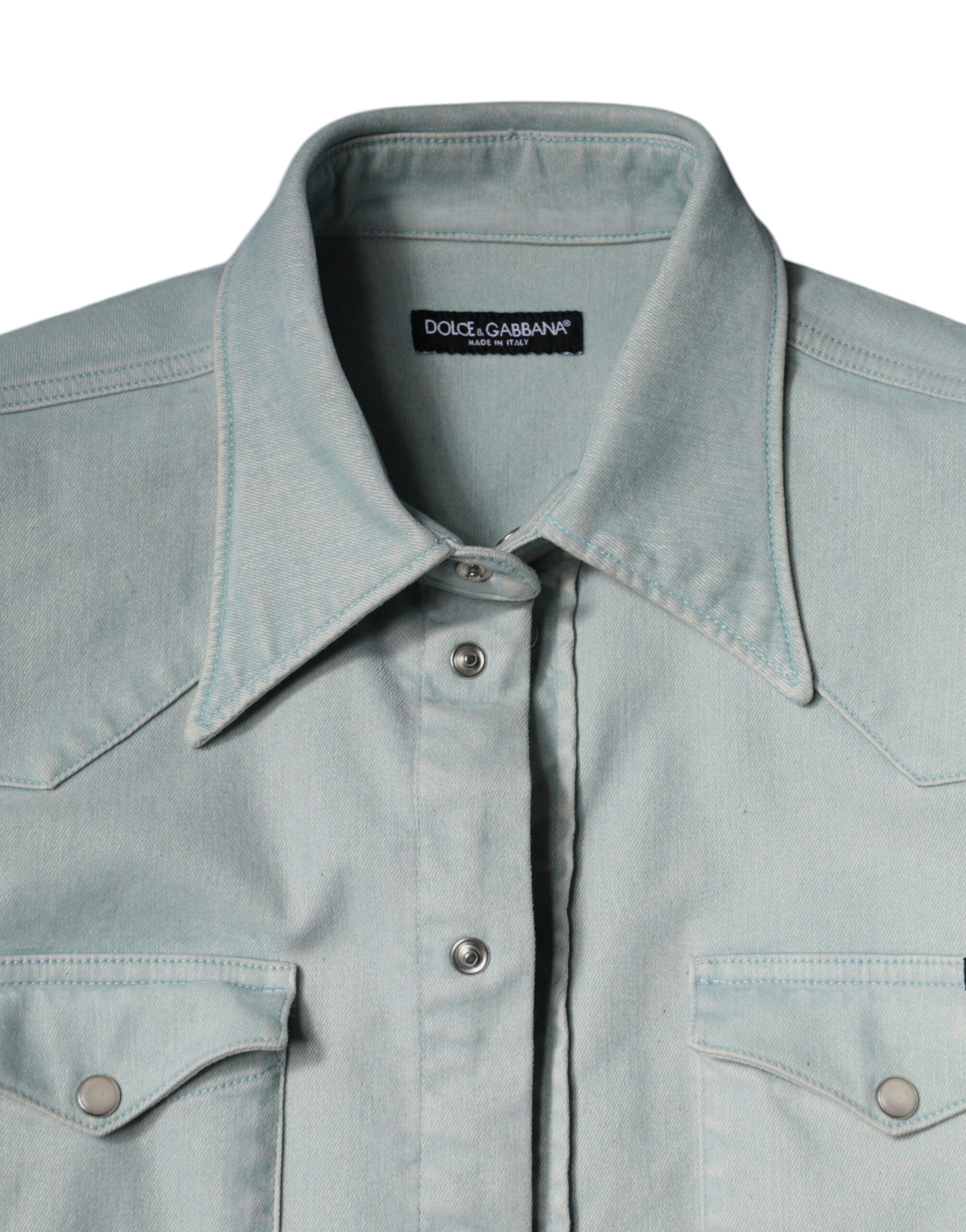 Light Blue Cotton Button Down Casual Shirt