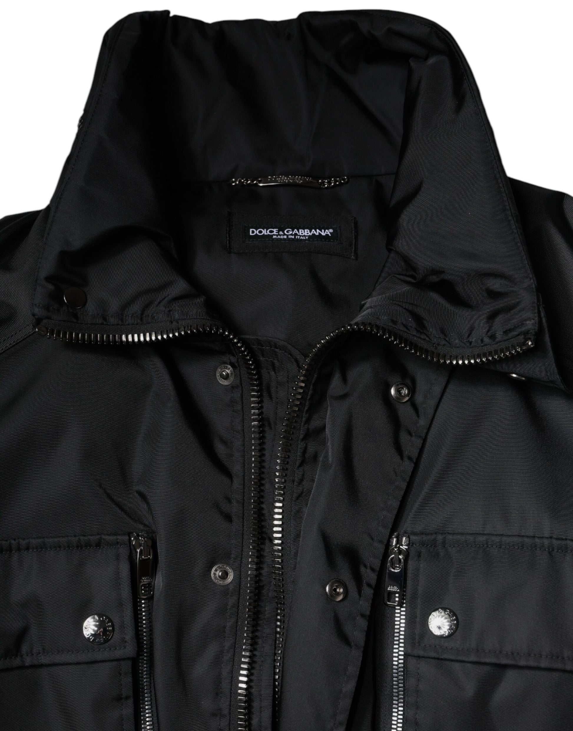 Black Nylon Winter Men Parka Coat Jacket